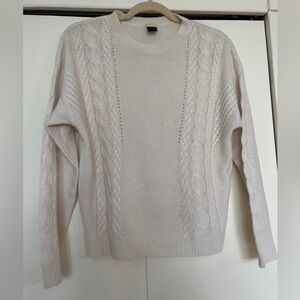 Cream Cashmere Sweater Cable Knit